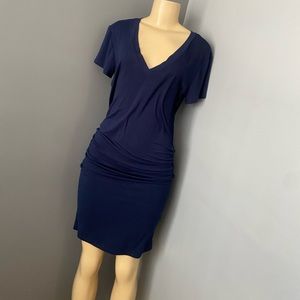 Navy ruched Bodycon dress large